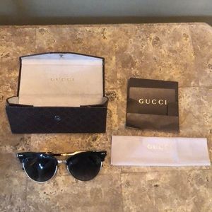Authentic Gucci Black Cat Eye Sunglasses